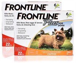 Frontline Plus for Dogs 0-22 lbs - ORANGE, 12 MONTH