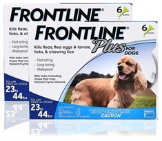 Frontline Plus for Dogs 23-44 lbs - BLUE, 12 MONTH
