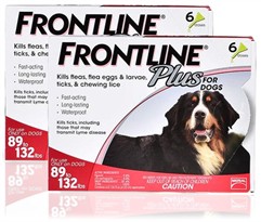 Frontline Plus for Dogs 89-132 lbs - RED, 12 MONTH