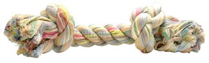 2 Knot Large Tug Rope Bone - Multi Color (8 inch)