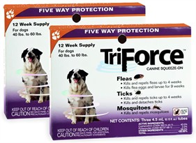 2 PACK - 3 MONTH TriForce Orange for DOGS 40-60 lbs