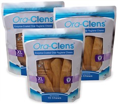 3 PACK Ora-Clens Oral Hygiene Chews X-LARGE (45 Chews)
