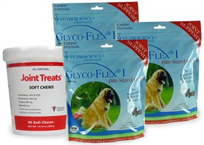 3 PACK Glyco Flex I (360 SOFT CHEWS) FREE Joint Treats