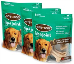 3-PACK 3M Nutri-Dog Hip And Joint Chews LARGE (18 ct)
