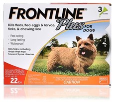 Frontline Plus for Dogs 0-22 lbs- ORANGE, 3 MONTH