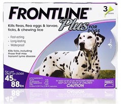 Frontline Plus for Dogs 45-88 lbs - PURPLE, 3 MONTH