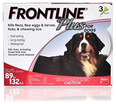 Frontline Plus for Dogs 89-132 lbs - RED, 3 MONTH