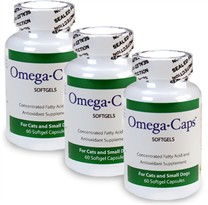 3 Pack Omega-Caps - For CATS & SMALL Dogs (180 Softgel Capsules)
