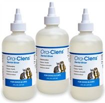 3 Pack Ora-Clens Dental Rinse for Dogs and Cats (8 oz)