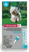 6 MONTH K9 ADVANTIX Teal (for dogs 11-20lbs)