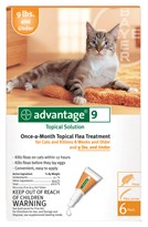 6 MONTH Advantage Orange for cats under 9 lbs.