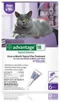 6 MONTH Advantage Purple for cats over 9 lbs