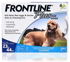 Frontline Plus for Dogs 23-44 lbs - BLUE, 6 MONTH