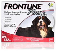 Frontline Plus for Dogs 89-132 lbs - RED, 6 MONTH