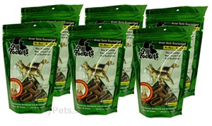 6-PACK Beef Pill Pockets EXTRA LARGE 45.6 oz (180 pockets)
