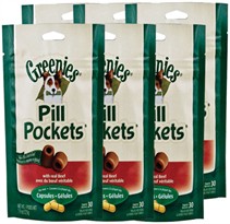 6-PACK Beef Pill Pockets LARGE 47.4 oz (180 pockets)