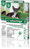 12 MONTH Advantage II Flea Control Small Dog (for Dogs under 10 lbs.)