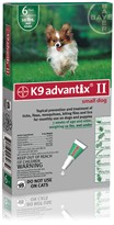 K9 ADVANTIX II 6 MONTH Small Dog (for dogs up to 10 lbs)