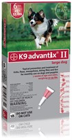 K9 ADVANTIX II 6 MONTH Large Dog (for dogs 21-55 lbs)