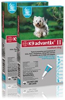 K9 ADVANTIX II 12 MONTH Medium Dog (for dogs 11-20 lbs)