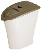 Aspen Pet Kibble Keeper with Microban (20 lb) - Pearl Tan/Pearl White