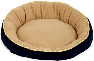 Aspen Pet Round Bed With Eliptical Bolster (18") - Assorted Colors