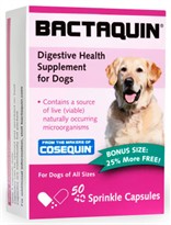 Bactaquin Digestive Health Supplement for Dogs - 50 Sprinkle Capsules