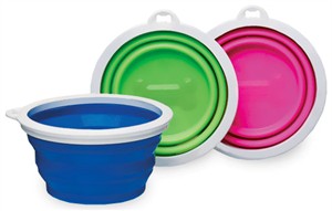 Bamboo Silicone Travel Bowl 3 Cup - Assorted