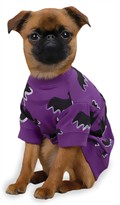 Zack & Zoey Halloween Bat Tee Purple - XL (24")