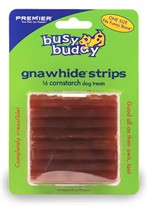 Premier Busy Buddy Gnawhide Constarch Strips One Size - (16 treats)