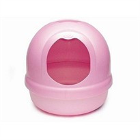 Booda Dome Covered Cat Litter Box Pearl Pink