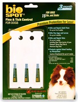 Bio Spot for SMALL Dogs under 15 lbs (3 month supply)