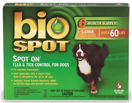 Bio Spot On Spot - LARGE for Dogs over 60 lbs. (6 Month Supply)