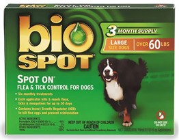 Bio Spot On Spot - LARGE for Dogs over 60 lbs. (3 Month Supply)