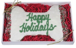 Happy Holidays Bone Cookie