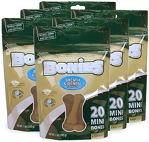 BONIES Natural Dental Bones Multi-Pack MINI 6-PACK (120 Bones)