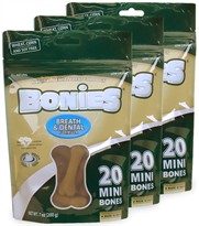 BONIES Natural Dental Bones Multi-Pack MINI 3-PACK (60 Bones)