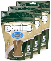 BONIES Natural Dental Bones Multi-Pack REGULAR 3-PACK (15 Bones)