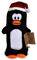 Kyjen Plush Puppies Water Bottle Buddies Penguin Toy