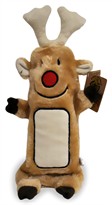 Kyjen Plush Puppies Water Bottle Buddies Reindeer Toy