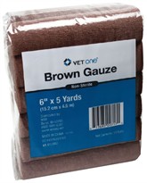 Brown Roll Cling Gauze 12-PACK (6"X5  yds)