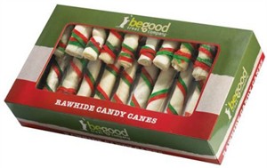 Be Good Holiday Rawhide Candy Canes (12-PACK)
