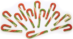 Be Good Holiday Tri- Color Munchy Rawhide Candy Canes (12-PACK)