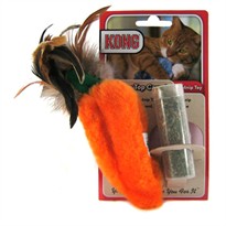 Kong Feather Top Carrot Catnip Toy (Orange)