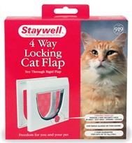 Petsafe - Cat Flap White 4Way no tunnel