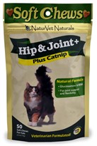Naturvet Cat Hip & Joint Plus Catnip (50 soft chews)