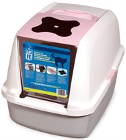 Catit Hooded Cat Litter Pan - Pink