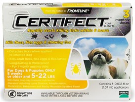 3 Month CERTIFECT GOLD for Dogs 5-22 lbs