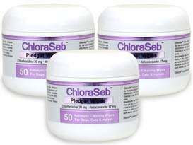 3 PACK ChloraSeb Pledget Wipes (150 ct)