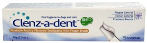 Clenz A Dent  Toothpaste w/ Finger Brush - Poultry (70 gm)